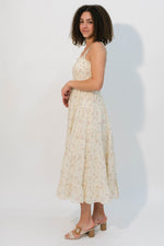 Square neck tiered dress for summer weddings