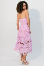 smocked bodice eyelet dress