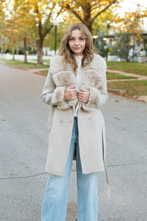 Women's winter coat with fur