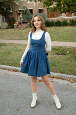 blue Denim bow tie dress