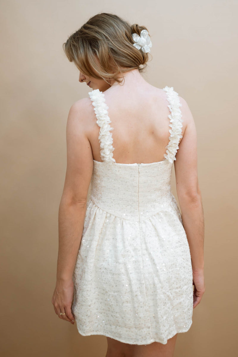 bridal white occasion mini dress inspiration