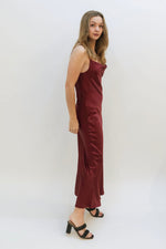 slip on burgundy dress