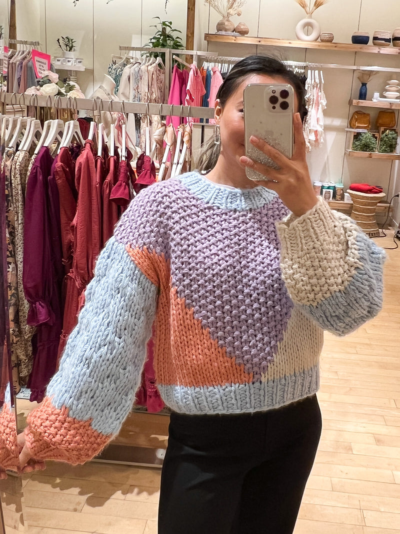 Cropped Lilac Sweater