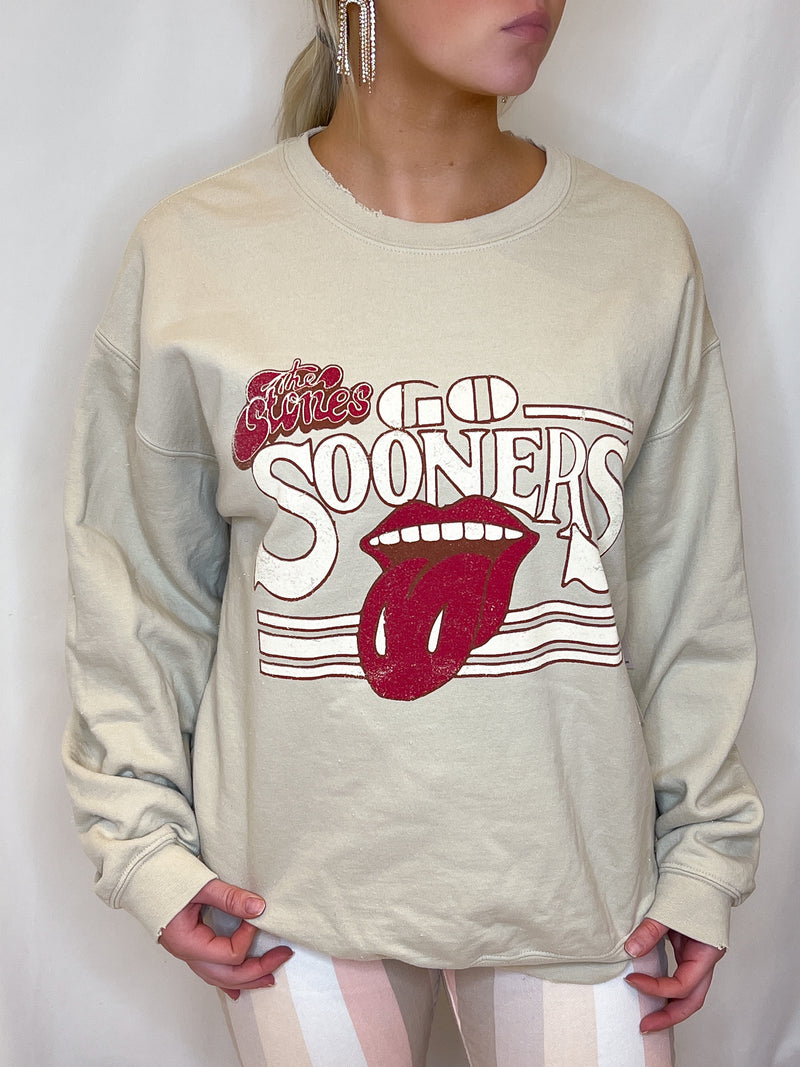 OU Go Sooners Stoned Thrifted Sweatshirt