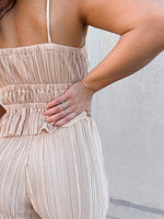 Autumn Pleated Top - Champagne