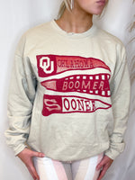 OU Pennant Thrifted Sweatshirt