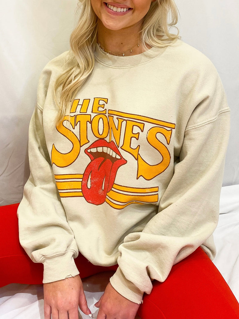 Stoned Rolling Stones Thrifted Sweatshirt