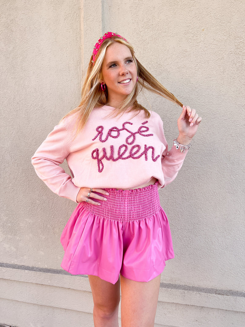 [Queen of Sparkles] Rosé Queen Sweater