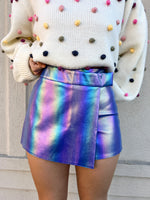 Metallic Take Care Skort - Purple