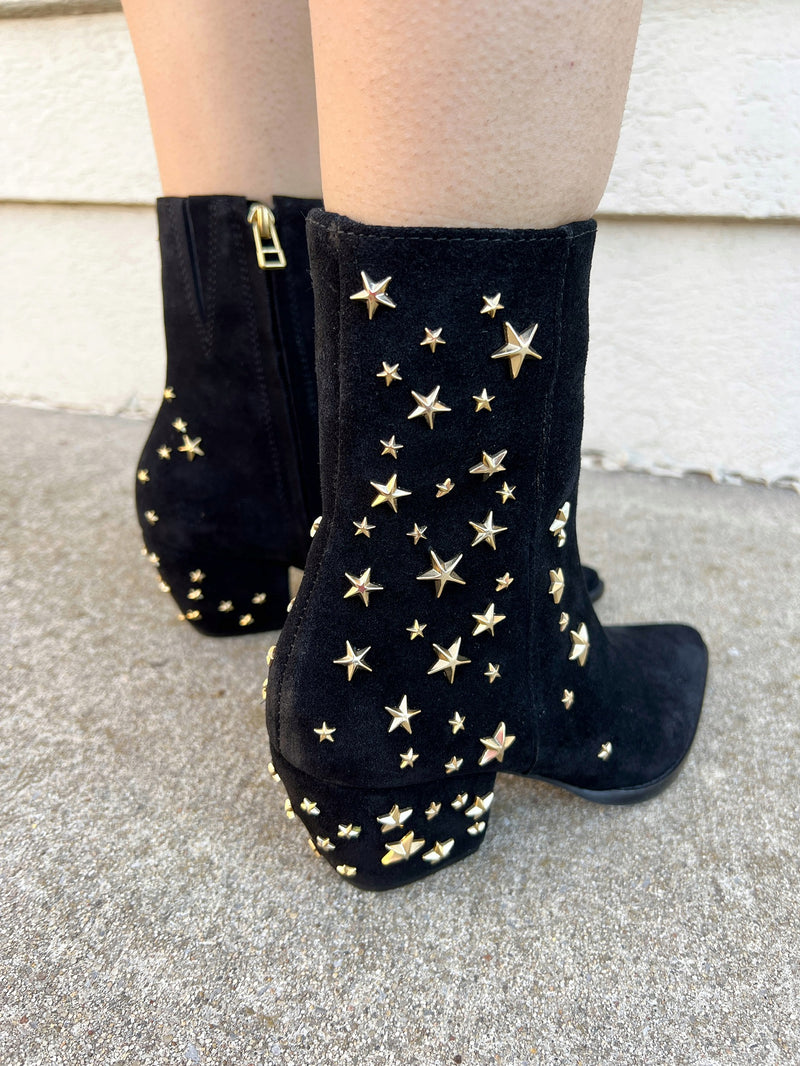 Caty Ankle Star Boot - Black