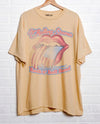 Yellow Rolling Stones Distressed Tee