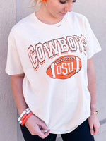 Cowboys Wonka Football Thrifted Tee - Off White