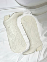 Zeina Tall Boot - Bone