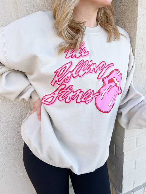 Rolling Stones Malibu Pink Puff Sweatshirt