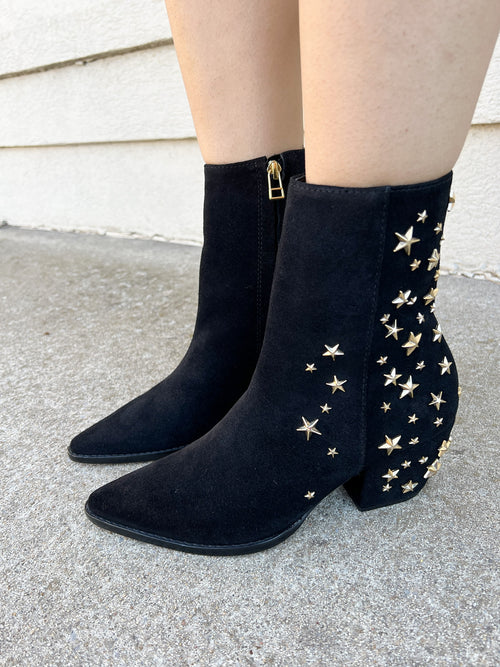 Caty Ankle Star Boot - Black