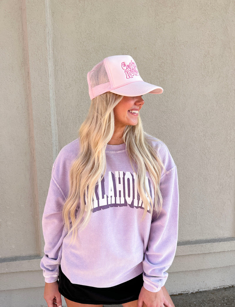 Oklahoma Corded Sweatshirt - Lilac