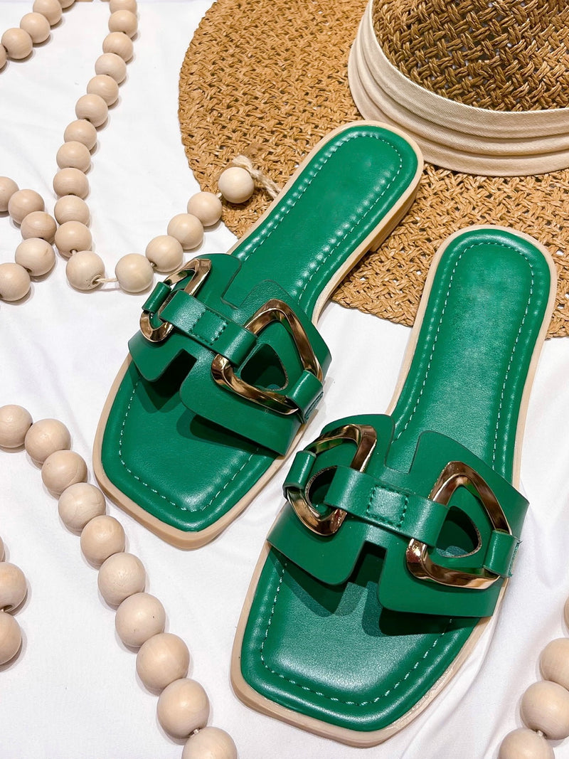 green summer sandal