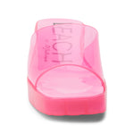 Wade Heeled Clear Sandal - Hot Pink
