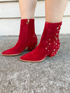 Caty Ankle Star Boot - Red