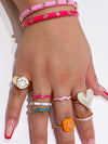 Enamel 5 Stud Ring