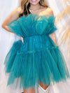 Missy Tulle Mini Dress - Teal