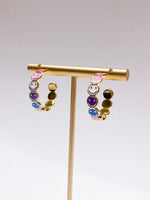 Smiley Face Earring - Multi Color