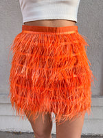 Orange Feather Skort 