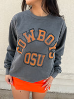 OSU Mega Arch Thrifted Sweatshirt - Charcoal