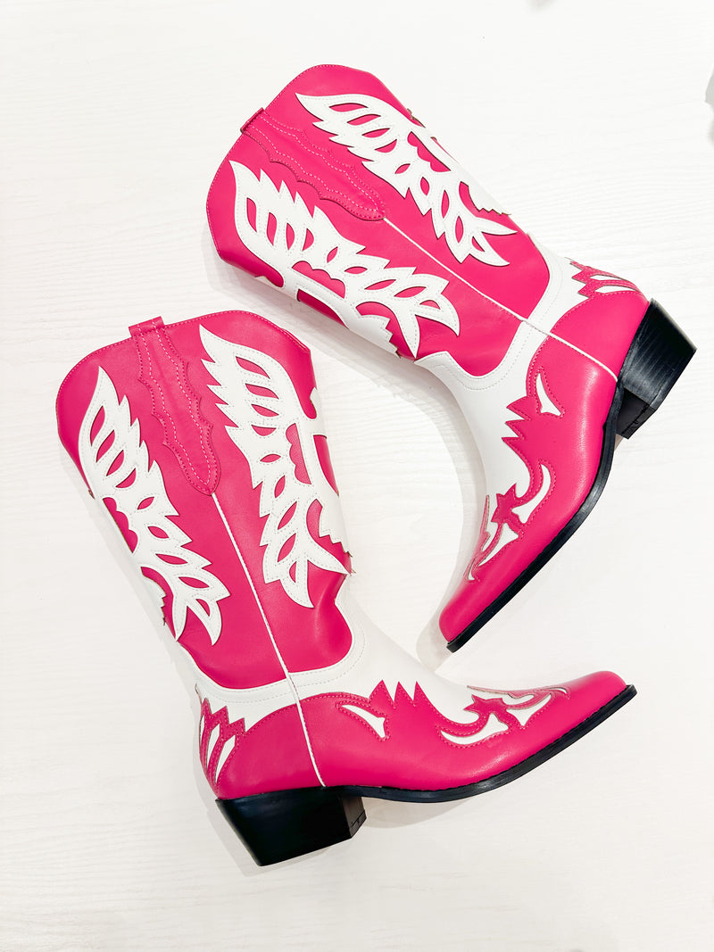 Annie Hot Pink Western Boots