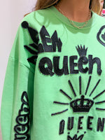 Green Queen Sweatshirt Dress