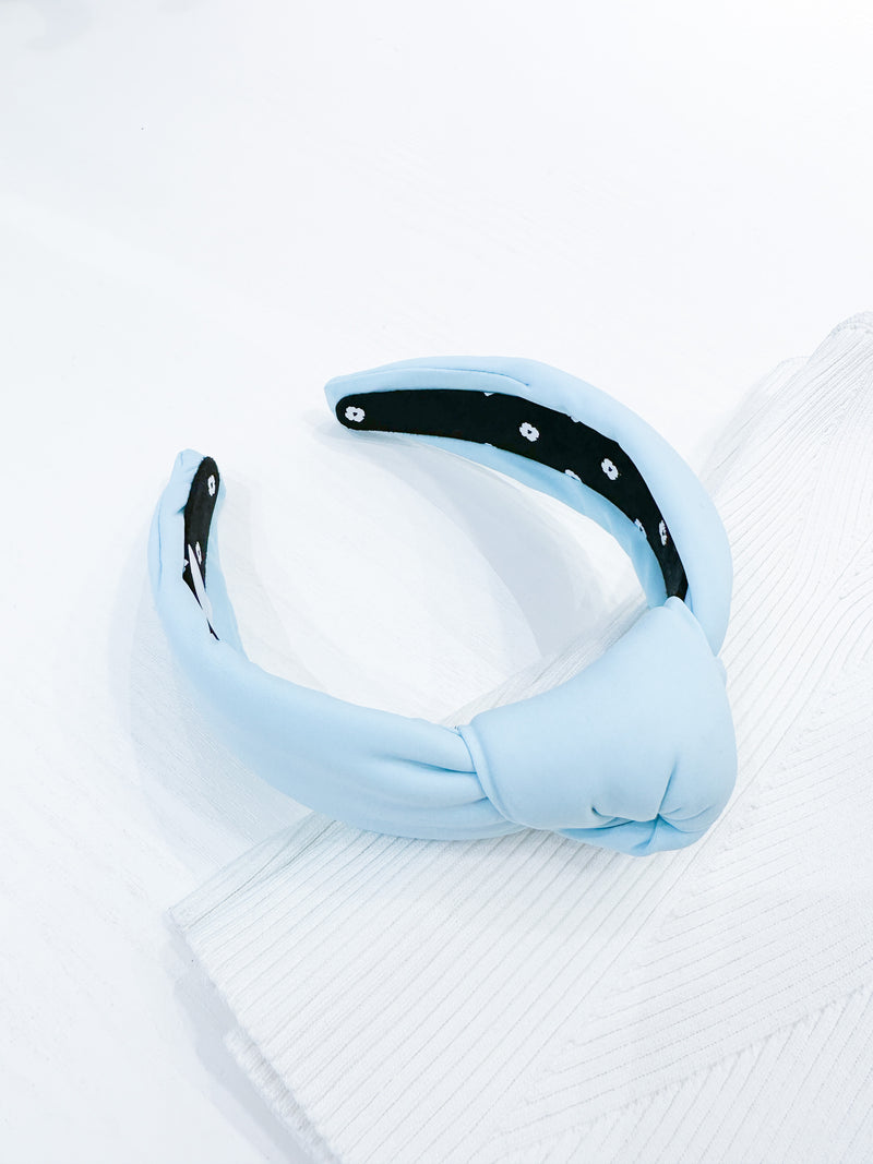 Neoprene Knot Headband - Powder Blue