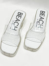 Wade Heeled Clear Summer Sandal - Clear