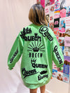 Green Queen Sweatshirt Dress