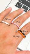 Enamel 5 Stud Ring