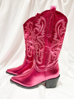 Danilo Metallic Boots - Raspberry