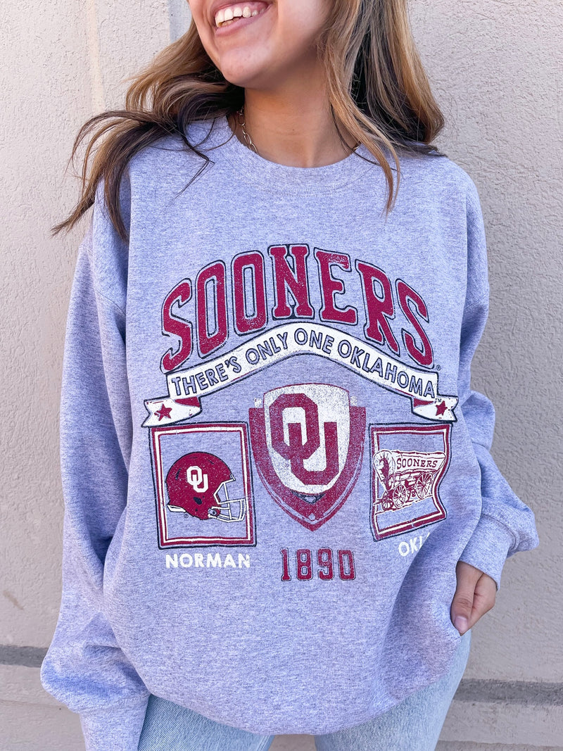 OU Prep Patch Thrifted Sweatshirt