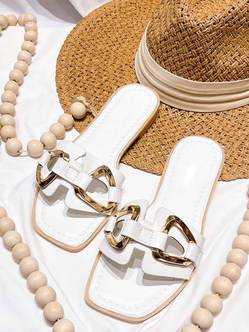 white summer sandal