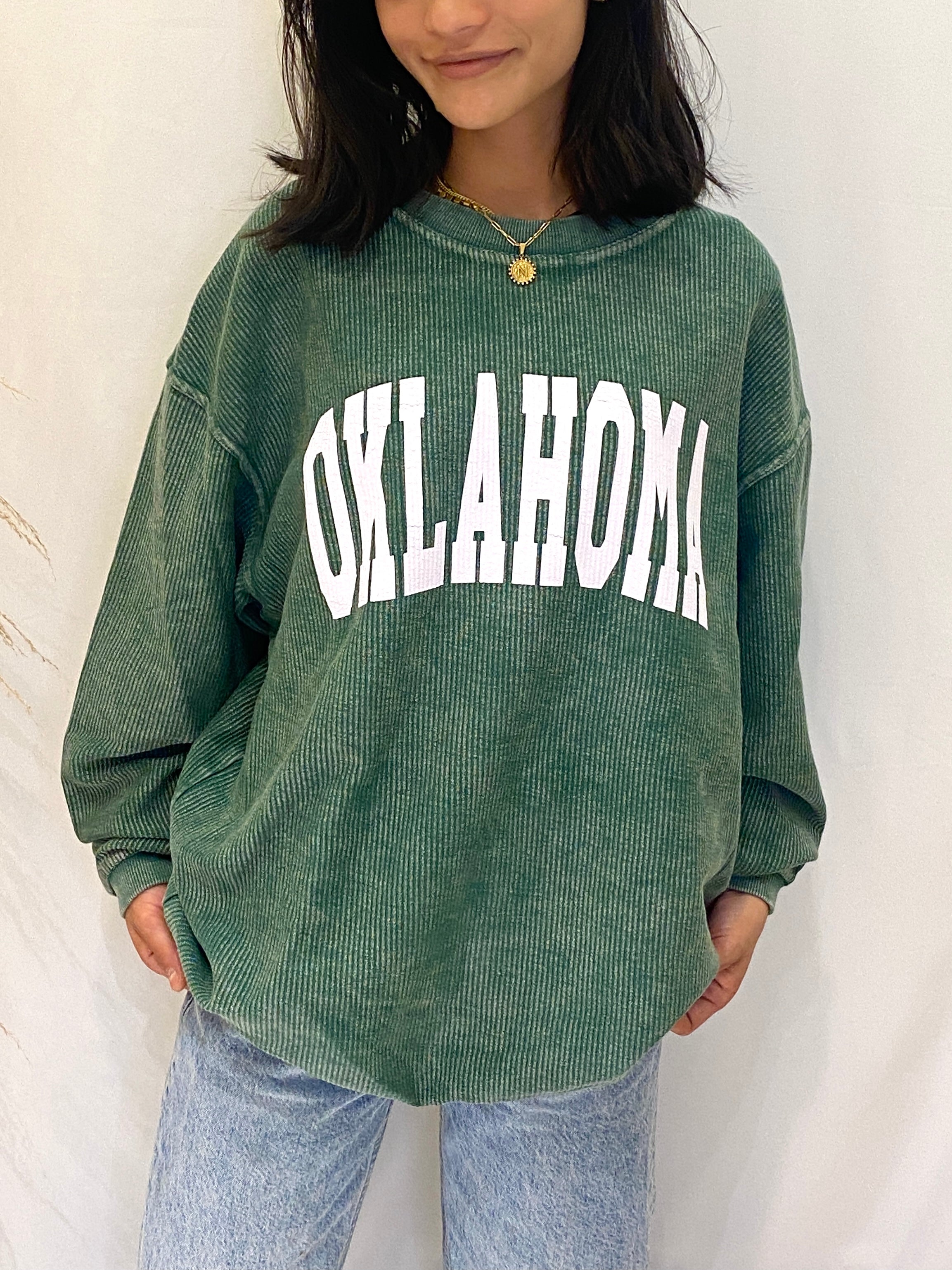 Cowboys Rainbow Tie Dye Corded Sweatshirt – LOVE OKIE