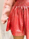 Queen of Sparkles Glitter Heart Red Swing Shorts 