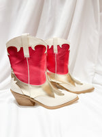 Urie Ankle Boot - Pink & Ivory