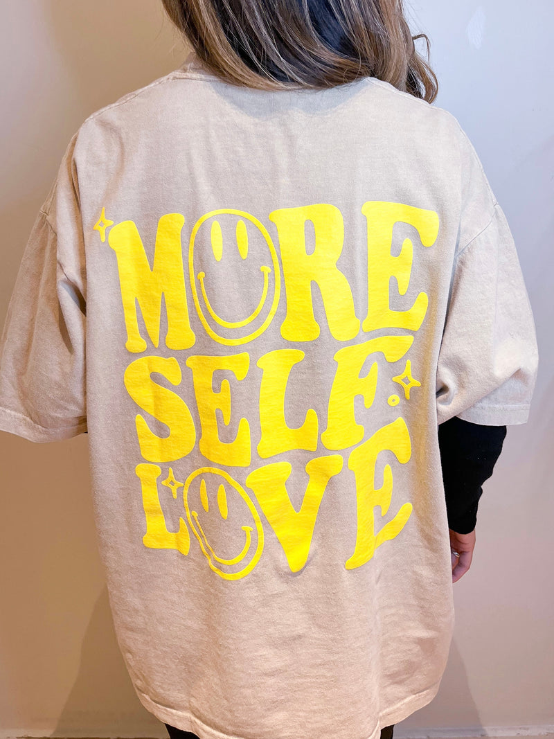 More Self Love Tee- Yellow