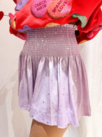 Queen of Sparkles Glitter Heart Lavender Swing Shorts