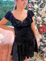 Black Alazne Velvet Dress