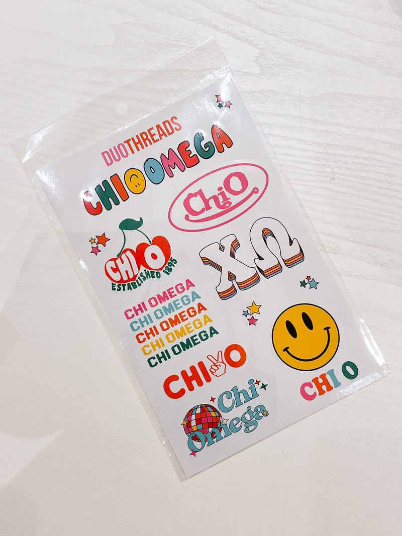 Sticker Sheet - CHI OMEGA