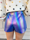 Metallic Take Care Skort - Purple