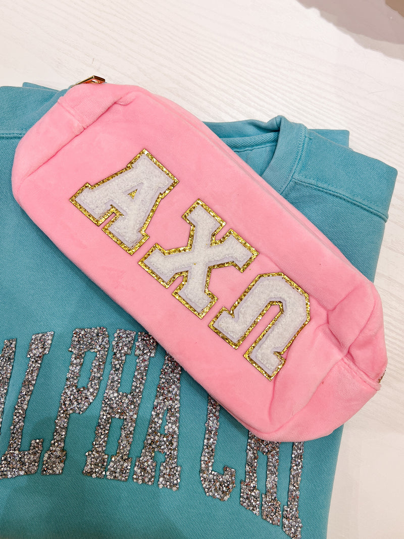 Pink Cosmetic Bag - ALPHA CHI OMEGA