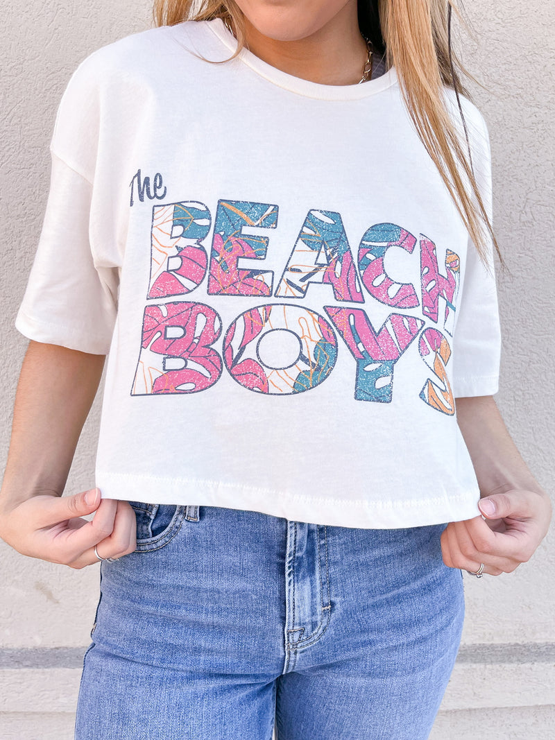 The Beach Boys Neon Palm Cropped Tee