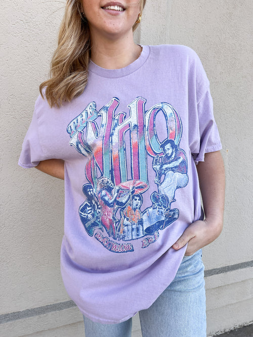The Who R&B Lilac Thrifted Tee