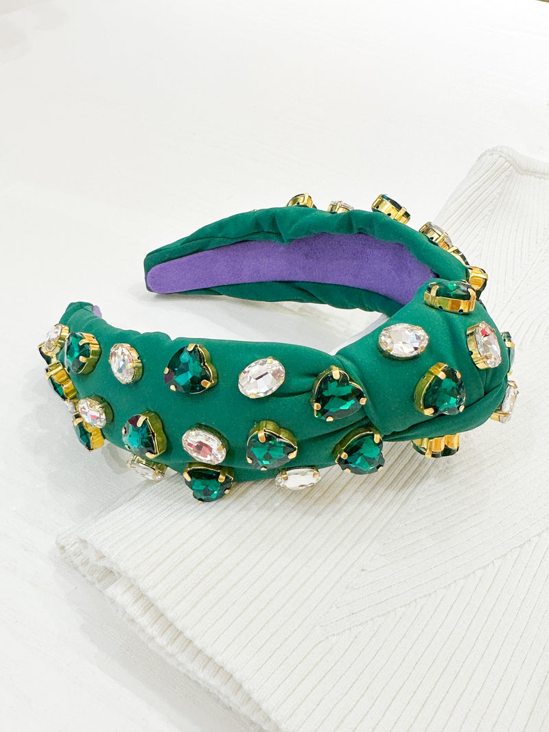 Embellished Headband - Emerald